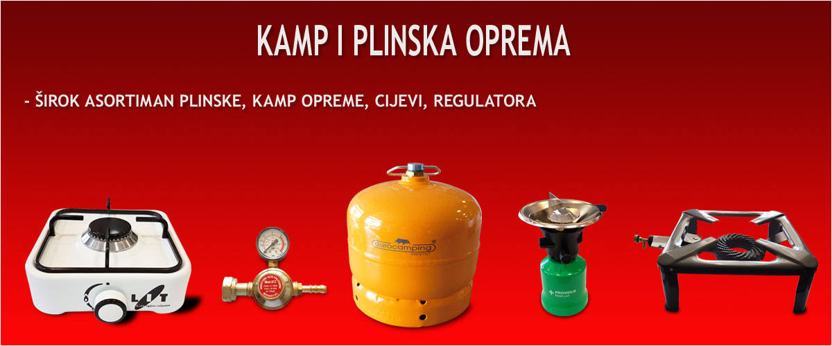 Širok spektar plinskih dijalova i kamp opreme